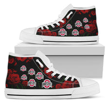 Load image into Gallery viewer, Lovely Rose Thorn Incredible Ohio State Buckeyes High Top Shoes