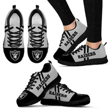 Load image into Gallery viewer, Line Stripe Logo Bottom Oakland Raiders Sneakers