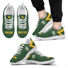 Load image into Gallery viewer, Pattern Logo Slide In Line Oakland Athletics Sneakers