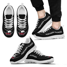 Load image into Gallery viewer, Wave Red Floating Pattern Northern Illinois Huskies Sneakers