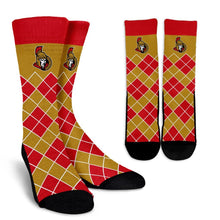 Load image into Gallery viewer, Gorgeous Ottawa Senators Argyle Socks