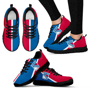 Dynamic Aparted Colours Beautiful Logo New York Rangers Sneakers