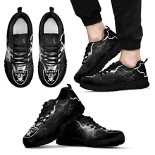 Load image into Gallery viewer, Oakland Raiders Thunder Power Sneakers