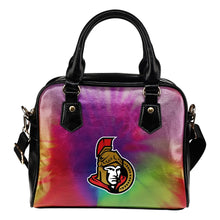 Load image into Gallery viewer, Rainbow Dynamic Mix Colours Gorgeous Ottawa Senators Shoulder Handbags