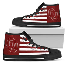 Load image into Gallery viewer, American Flag Oklahoma Sooners High Top Shoes