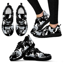 Load image into Gallery viewer, Oakland Raiders Cotton Camouflage Fabric Military Solider Style Sneakers