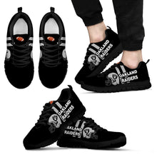 Load image into Gallery viewer, Vertical Two Line Mixed Helmet Oakland Raiders Sneakers