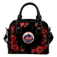 Load image into Gallery viewer, Valentine Rose With Thorns New York Mets Shoulder Handbags