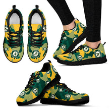 Load image into Gallery viewer, Oakland Athletics Cotton Camouflage Fabric Military Solider Style Sneakers