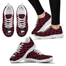 Load image into Gallery viewer, Marvelous Striped Stunning Logo Northern Illinois Huskies Sneakers