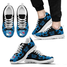 Load image into Gallery viewer, Tribal Flames Pattern New York Rangers Sneakers