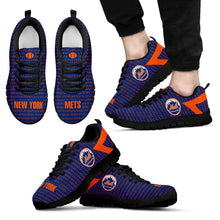 Load image into Gallery viewer, Pattern Logo Slide In Line New York Mets Sneakers