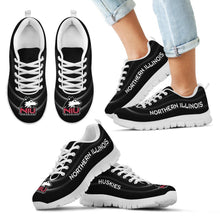Load image into Gallery viewer, Wave Red Floating Pattern Northern Illinois Huskies Sneakers