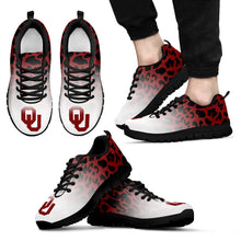 Load image into Gallery viewer, Leopard Pattern Awesome Oklahoma Sooners Sneakers