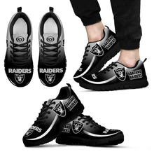 Load image into Gallery viewer, Mystery Straight Line Up Oakland Raiders Sneakers