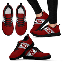 Load image into Gallery viewer, Three Colors Vertical Oklahoma Sooners Sneakers