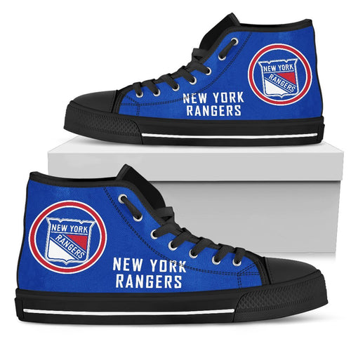 Circle Logo New York Rangers High Top Shoes