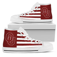 Load image into Gallery viewer, American Flag Oklahoma Sooners High Top Shoes