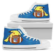 Load image into Gallery viewer, Pikachu Laying On Ball New York Rangers High Top Shoes