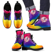 Load image into Gallery viewer, Multicolor Zig Zag Lovely Background Nice Logo New York Yankees Boots