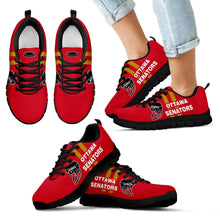 Load image into Gallery viewer, Vertical Two Line Mixed Helmet Ottawa Senators Sneakers