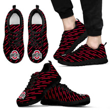 Load image into Gallery viewer, Marvelous Striped Stunning Logo Ohio State Buckeyes Sneakers