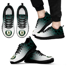 Load image into Gallery viewer, Leopard Pattern Awesome Oakland Athletics Sneakers