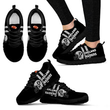 Load image into Gallery viewer, Vertical Two Line Mixed Helmet Oakland Raiders Sneakers