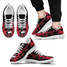 Load image into Gallery viewer, Tribal Flames Pattern Northern Illinois Huskies Sneakers