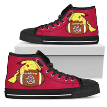 Load image into Gallery viewer, Pikachu Laying On Ball Ohio State Buckeyes High Top Shoes