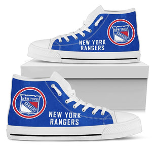 Circle Logo New York Rangers High Top Shoes