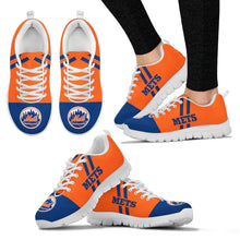 Load image into Gallery viewer, Line Stripe Logo Bottom New York Mets Sneakers