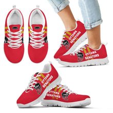 Load image into Gallery viewer, Vertical Two Line Mixed Helmet Ottawa Senators Sneakers
