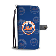 Load image into Gallery viewer, New York Mets Logo Background Wallet Phone Cases