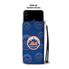 Load image into Gallery viewer, New York Mets Logo Background Wallet Phone Cases