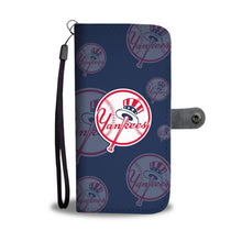 Load image into Gallery viewer, New York Yankees Logo Background Wallet Phone Cases