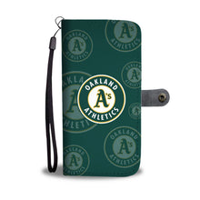 Load image into Gallery viewer, Oakland Athletics Logo Background Wallet Phone Cases
