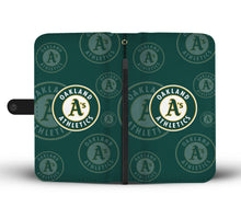 Load image into Gallery viewer, Oakland Athletics Logo Background Wallet Phone Cases