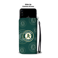 Load image into Gallery viewer, Oakland Athletics Logo Background Wallet Phone Cases
