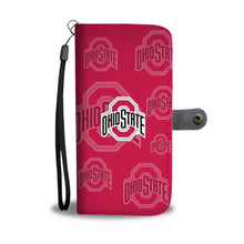 Load image into Gallery viewer, Ohio State Buckeyes Logo Background Wallet Phone Cases
