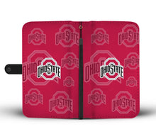 Load image into Gallery viewer, Ohio State Buckeyes Logo Background Wallet Phone Cases