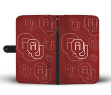 Load image into Gallery viewer, Oklahoma Sooners Logo Background Wallet Phone Cases