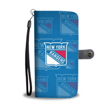 Load image into Gallery viewer, New York Rangers Logo Background Wallet Phone Cases