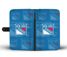 Load image into Gallery viewer, New York Rangers Logo Background Wallet Phone Cases
