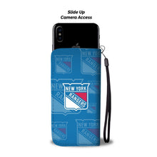 Load image into Gallery viewer, New York Rangers Logo Background Wallet Phone Cases