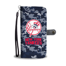 Load image into Gallery viewer, Gorgeous Camo Pattern New York Yankees Wallet Phone Cases