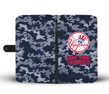 Load image into Gallery viewer, Gorgeous Camo Pattern New York Yankees Wallet Phone Cases