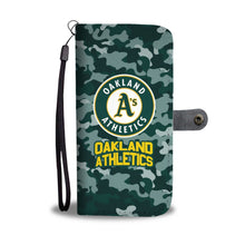 Load image into Gallery viewer, Gorgeous Camo Pattern Oakland Athletics Wallet Phone Cases