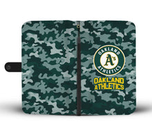 Load image into Gallery viewer, Gorgeous Camo Pattern Oakland Athletics Wallet Phone Cases