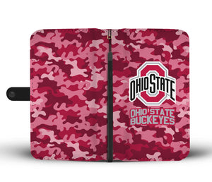 Gorgeous Camo Pattern Ohio State Buckeyes Wallet Phone Cases